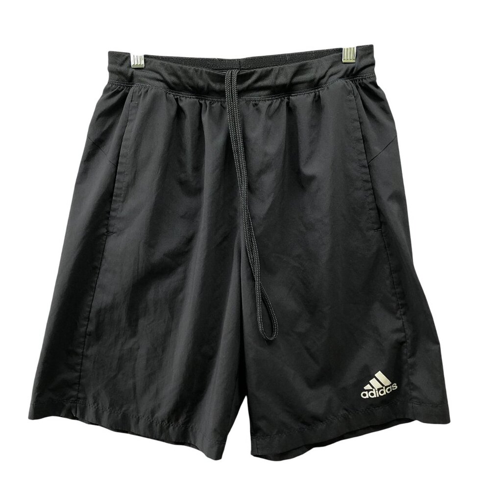 Adidas Active Shorts‎ Mens M Black Training 9.5'' Inseam Gym Running